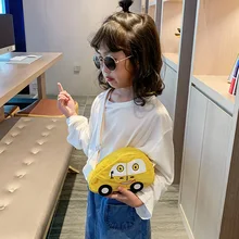 Детская Вельветовая сумка на одно плечо Милая форма мини-автомобиля сумка-мессенджер O66