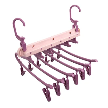 

Folding Multifunctional Non-Slip Trouser Rack Clothespin Wardrobe Storage with Hanging Pants Clip