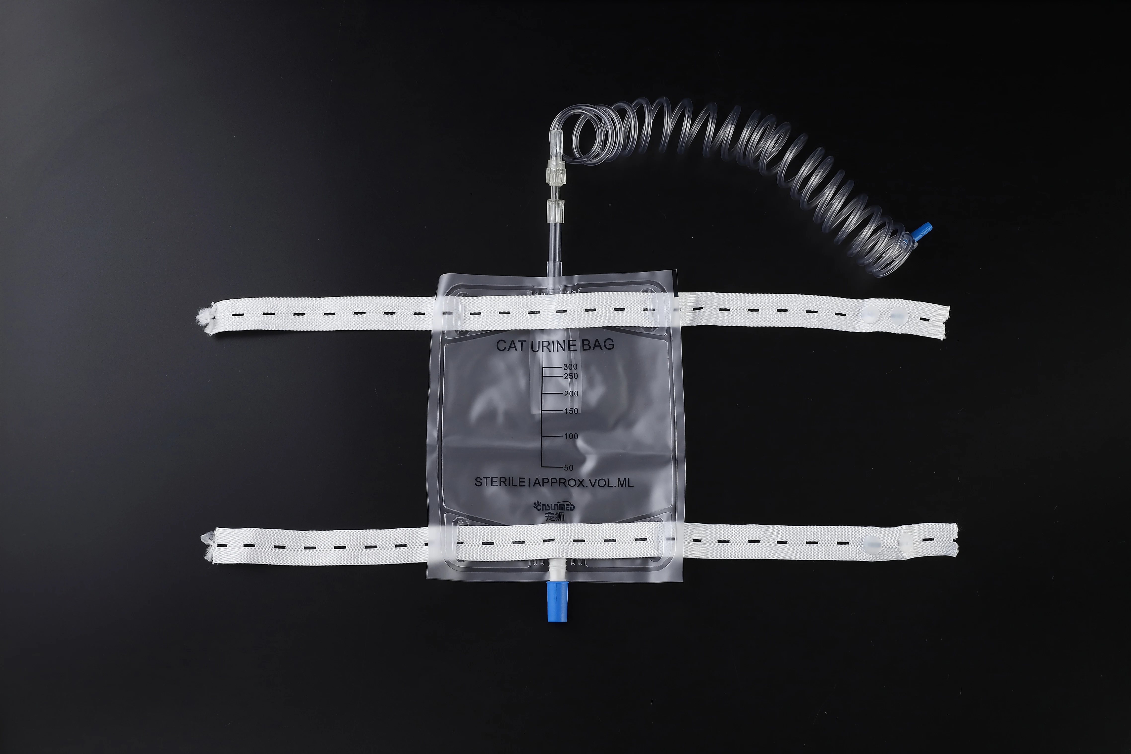 Cat Urine Bag with Rope with Spiral Extension Tube Catheter 150ml 300ml 500ml Sterile Urinary