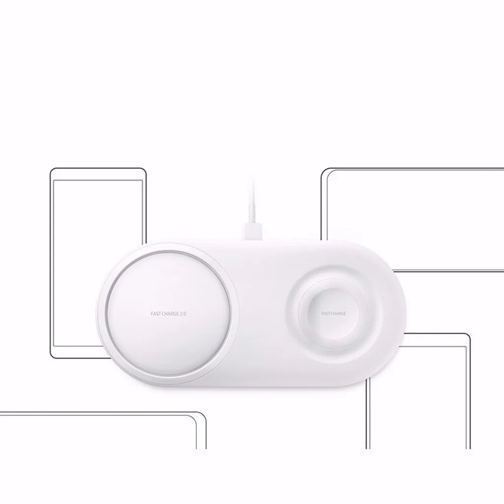 2 в 1 зарядное устройство для быстрой зарядки телефона для samsung Galaxy S10/S10+/Watch S2/3 быстрое зарядное устройство Быстрая Зарядка Тип C Беспроводное зарядное устройство