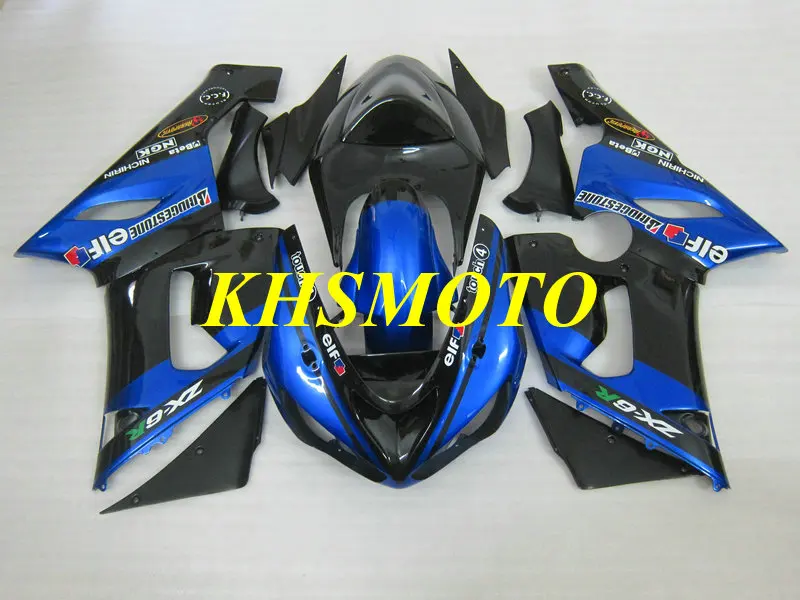 Набор обтекателей литьевой формы для KAWASAKI Ninja ZX6R 636 05 06 ZX 6R 2005 2006 zx6r зеленый черный