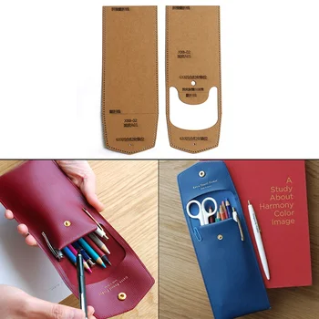 

Leather Pencil Case Acrylic Template Tools Bag Kraft Paper Pattern Handmade Leather Craftwork Bag Sewing Template Supplies