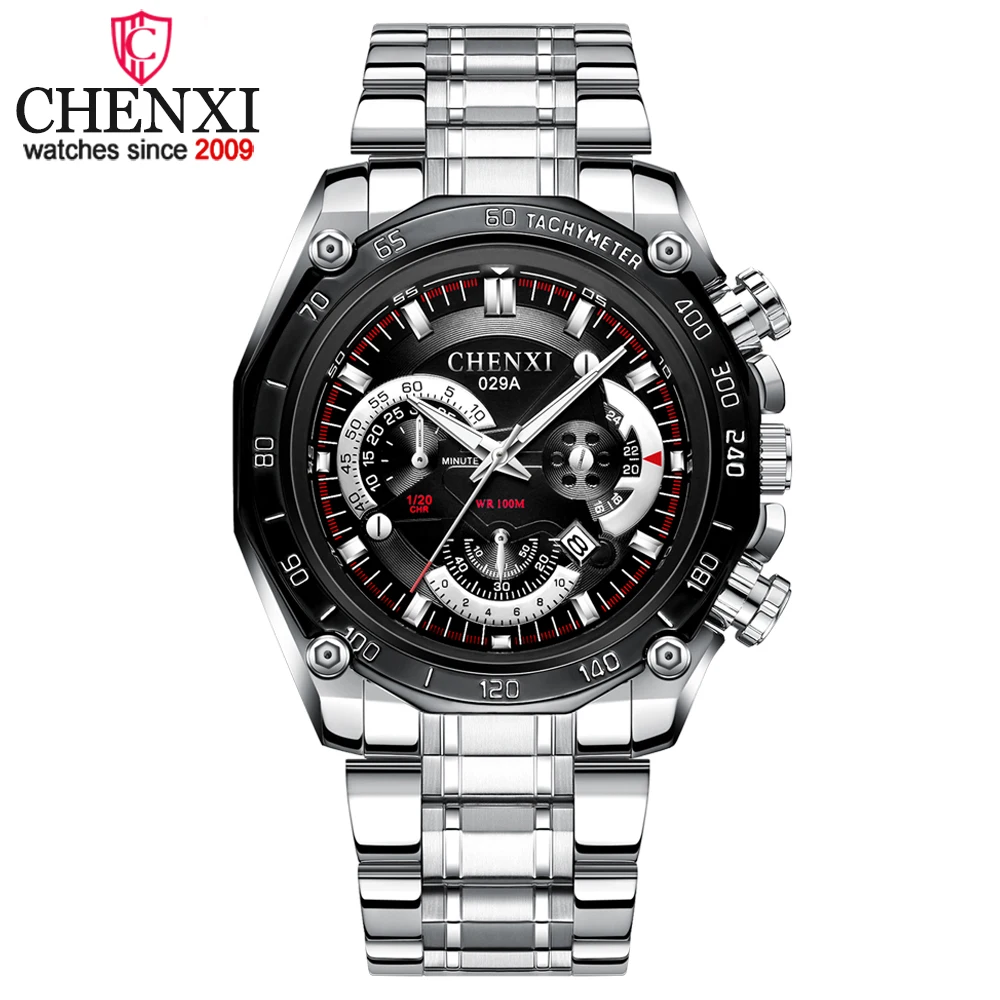 Quartz Wristwatches Stainless-Steel Male CHENXI Waterproof Relogio Clock Masculino Top-Brand