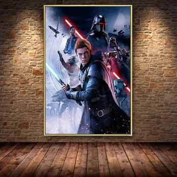 

Game Star Wars Jedi Poster Anime HD Oil Painting Canvas Print Cuadros Wall Picture For Living Room Bedroom Game Room Decoration