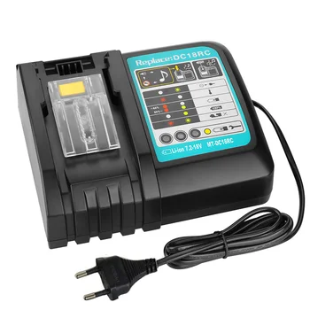 

Li-Ion Battery Charger 3A Charging Current For Makita 14.4V 18V Bl1830 Bl1430 Dc18Rc Dc18Ra Power Tool Dc18Rct Charge Eu Plug