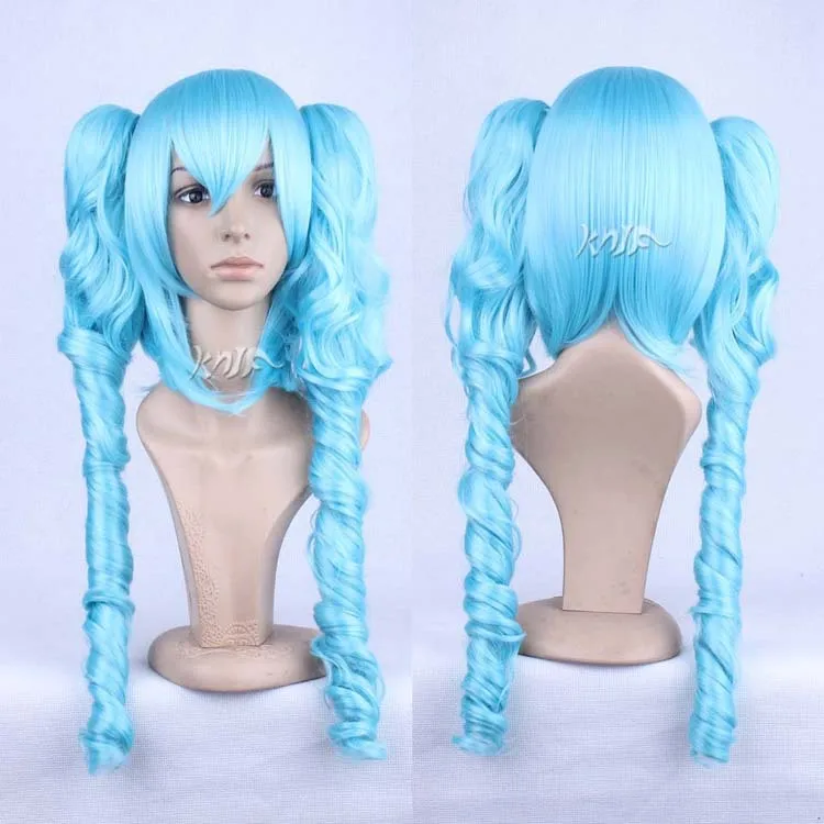 V House Hatsune miku green onions double tigers mouth cauda equina COSPLAY wig 
