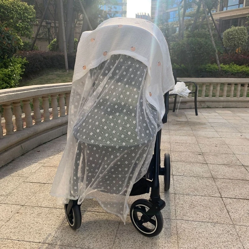 Baby Stroller Cover Breathable Mesh Mosquitoes Net Gauze Sunshade Windshield Sunscreen Curtain baby stroller accessories accessories	