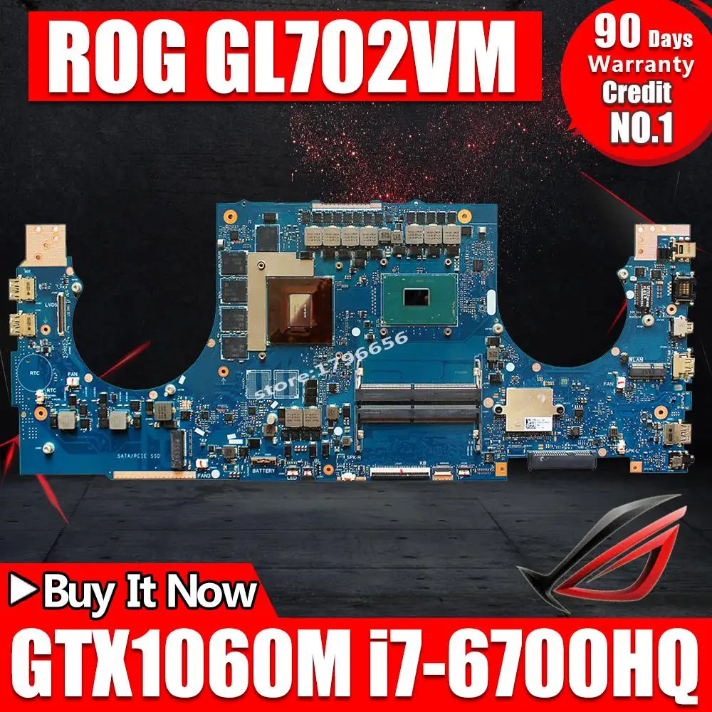 GL702VM материнская плата 8G RAM I7-6700HQ GTX1060-6G для For Asus GL702V ноутбука | Компьютеры и офис