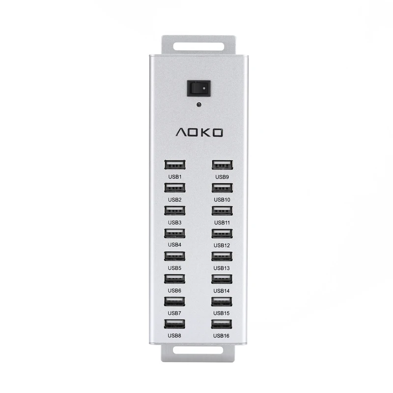 AOKO usb концентратор 2,0 16 портов каждый интерфейс выходной ток 5V1A