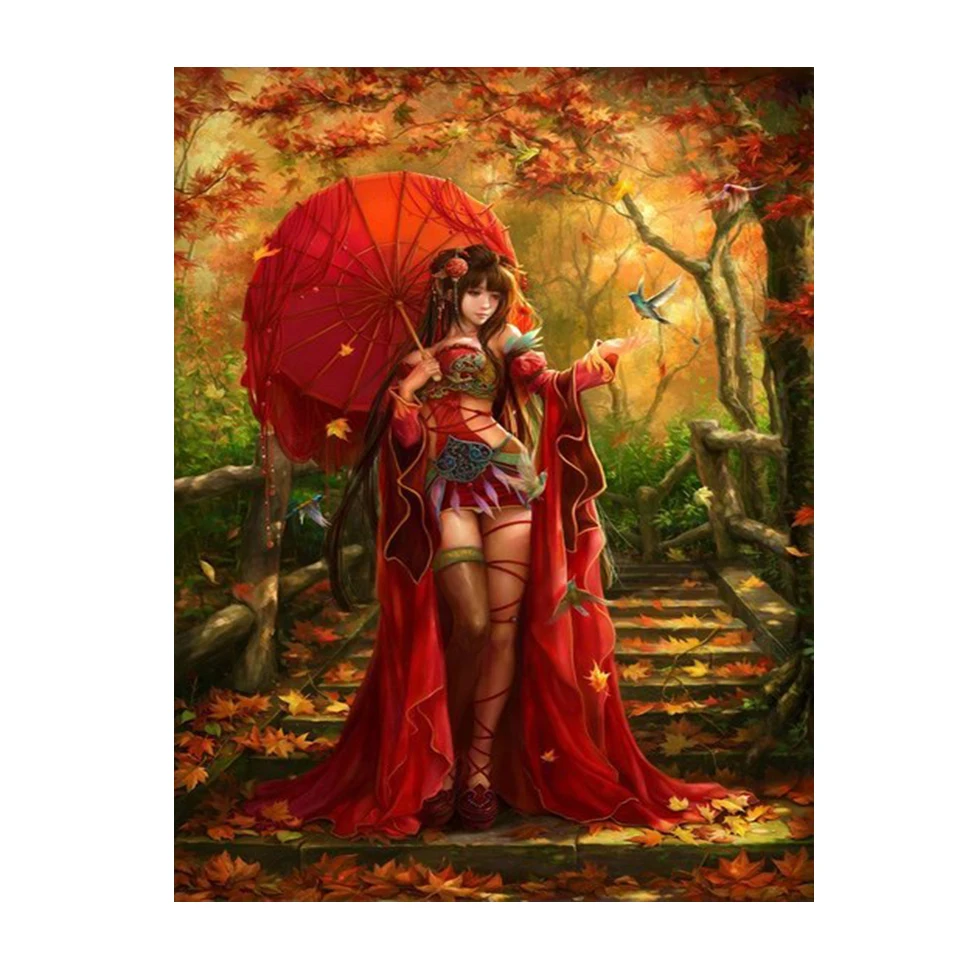 Fairy Diamond Painting Girl 5D Diamond Embroidery Full Drill Rhinestone Mosaic Cross Stitch Set Home Decor Magic Elves Picture 