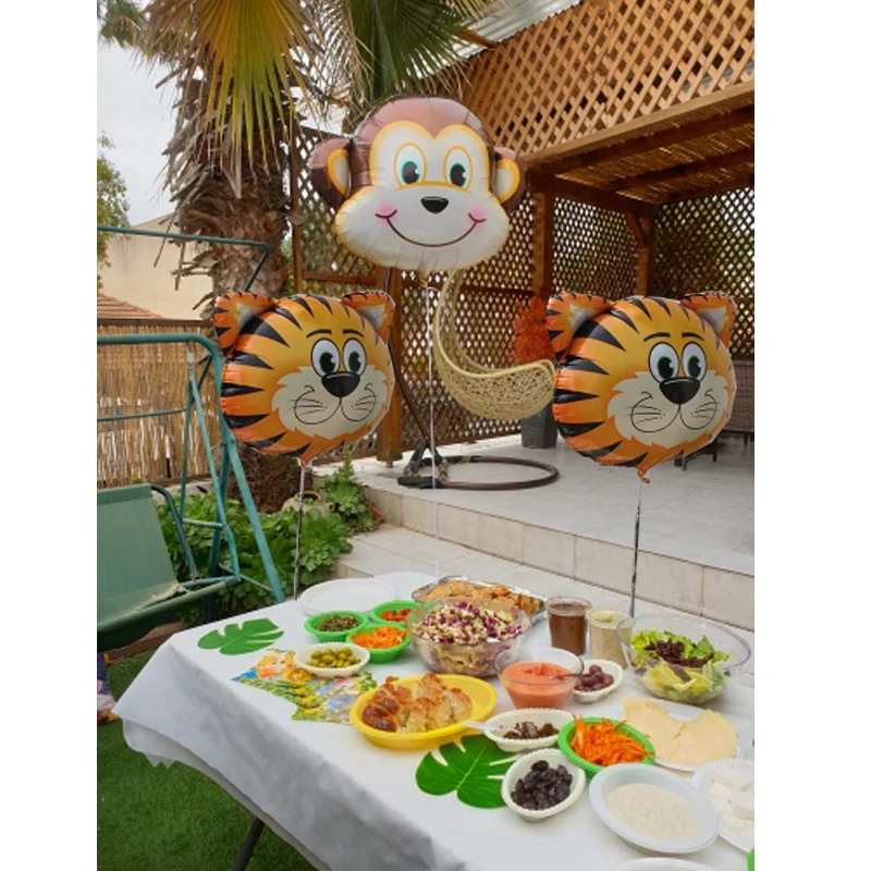 Ballons Animaux Du Zoo Geant Kit Pour Theme Jungle Safari Tigre Singe Decorations Pour Fete Prenatale Anniversaire Aliexpress