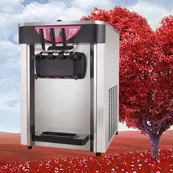 

Desktop Ice Cream Machine Colorful Soft Serve Ice Cream Maker 20L/H Leisure Food Device 3 Heads