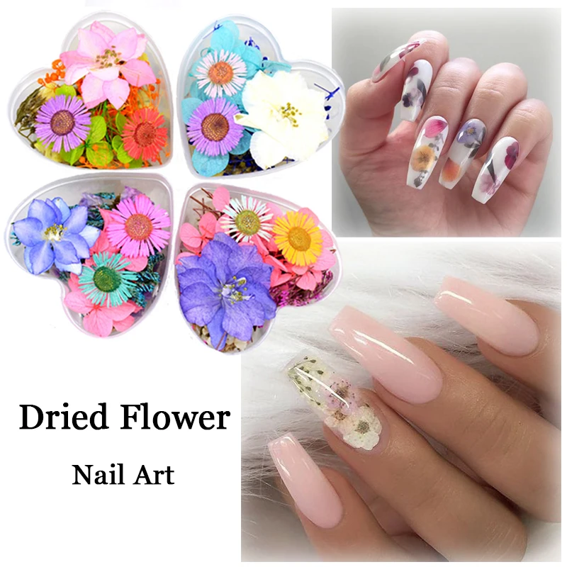 1 Box Of Nail Art Flowers Dried Flower Stickers 激安通販販売
