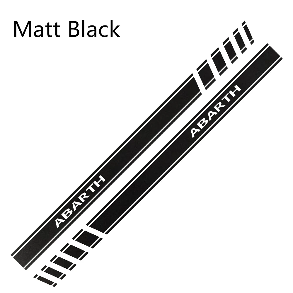 Abarth Side Stripe Decals – Fiat 500 Racing Sport Band Stickers (Pair)