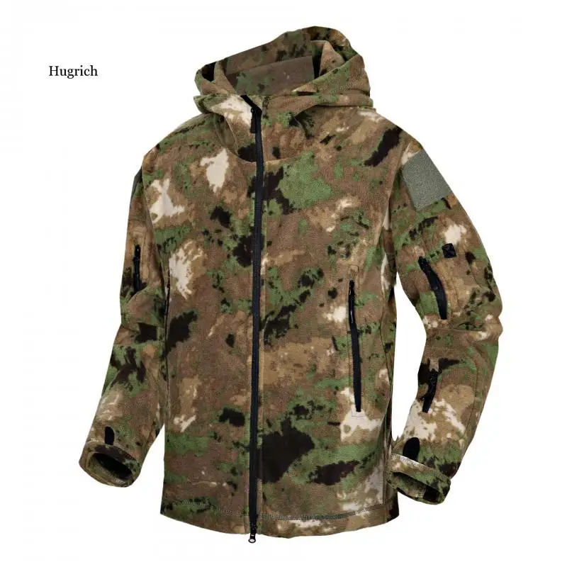 Tactical Army Fleece Jacket Men Warm Thicken Polar Multi-Pocket Military Jacket Winter Outerwear Clothes Hooded Coat