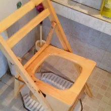 Твердая древесина для людей с инвалидностью горшок стул для пожилых людей Китай мобильный туалет для беременных женщин Сиденье Портативный бытовой ванной туалет S