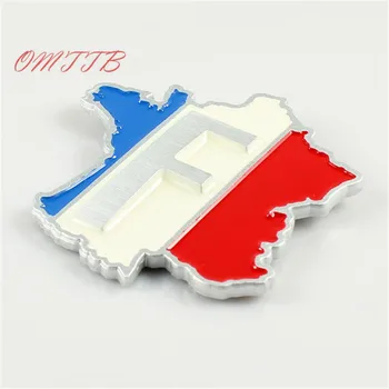 

3D Metal France Flag Car Sticker for kia mazda Renault Peugeot Citroen Cruze Chevrolet Ford Focus VW Golf Benz BMW car styling