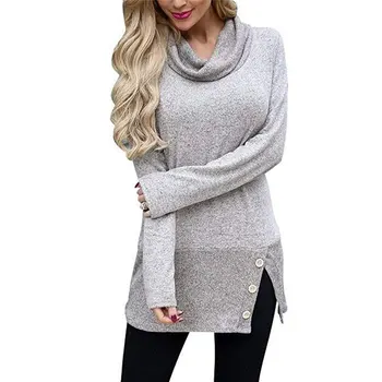

2020 Autumn And Winter Explosions Large Size Hood Pile Pile Collar Ladies Long Sleeve Long Slit