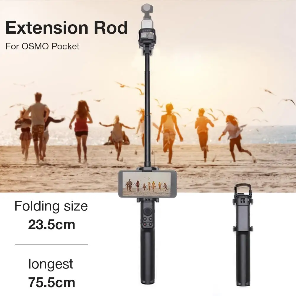 1/" удлинитель селфи палка для DJI Osmo карманная Спортивная камера Palo Rod мини штатив на открытом воздухе монопод Аксессуары поставки