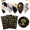 Gold 3D Nail Stickers Dragon Phoenixs Transfer Stickers for Nails Colorful Self Adhensive Slider Decals Manicuring Decoration ► Photo 1/6