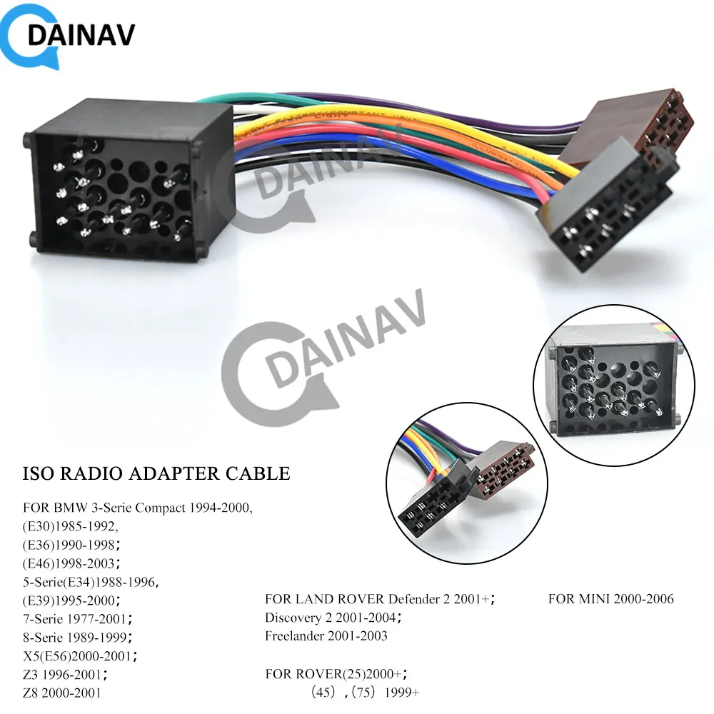 Autoradio ISO Adaptateur pour Land Rover Freelander 2001->2003 Autoradio ISO Adaptateur pour Land Rover Freelander 2001->2003