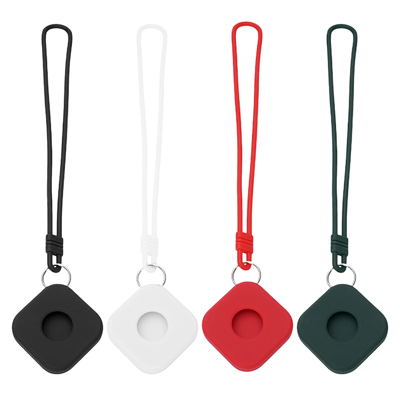 Soft Silicone Anti-Scratch Lightweight Protective Skin Cover for AirTags Finder Keychain Accessory 4-Pack Portable Protector Case Compatible with Apple AirTags
