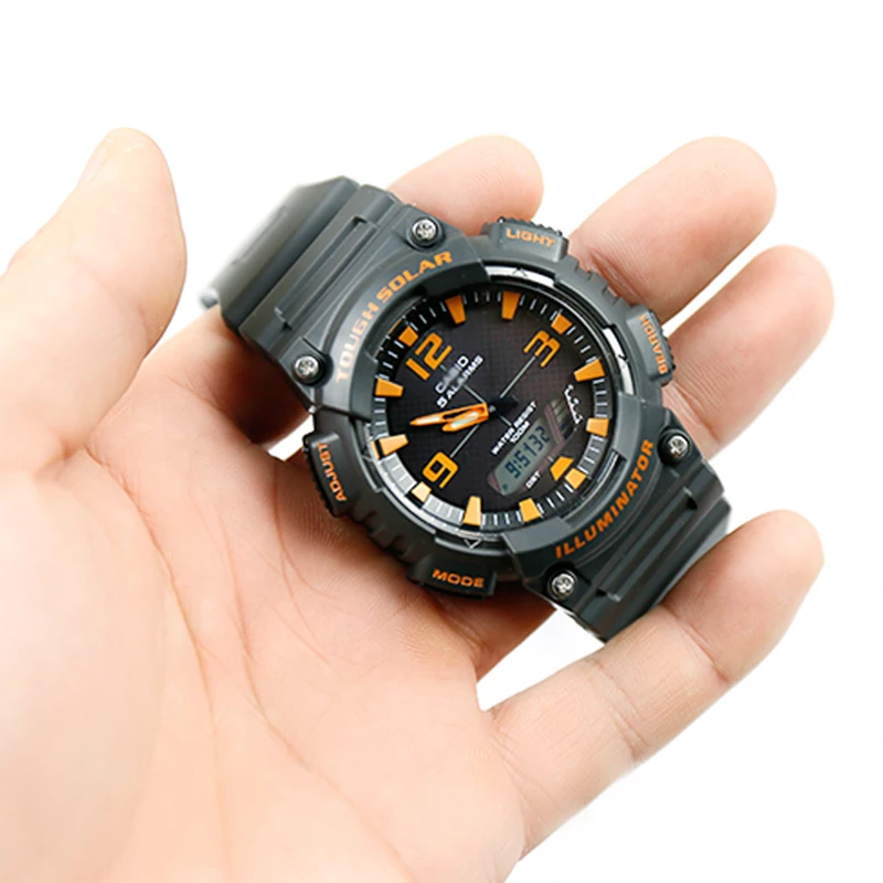 Watch accessories men's and women's resin strap for Casio watches with case AQS810W silicone rubber bracelet watch with case