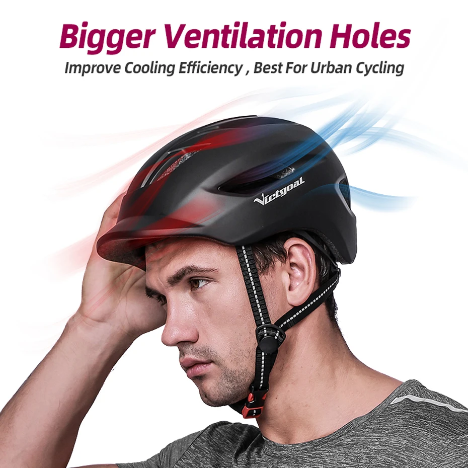 Description Picture 3 of itemVICTGOAL Urban Commuter Road Bike Helmet Men's Women's Electric Bicycle Helmet Scooter MTB Racing Cycling Riding Safety Helmets