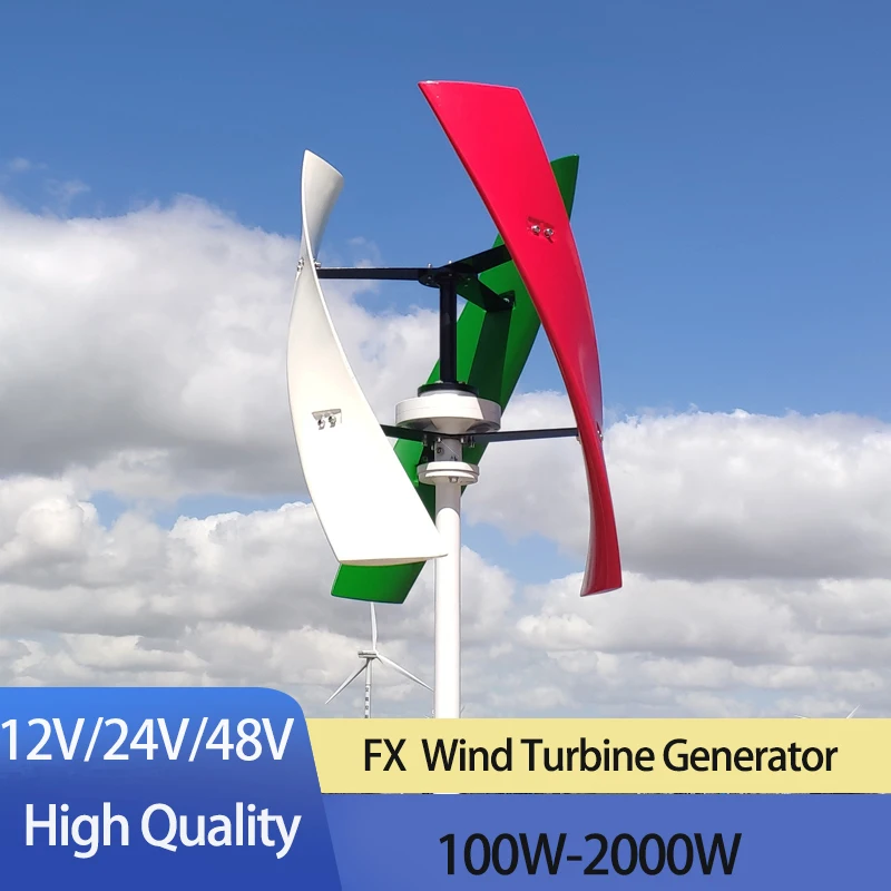 Hot Free Energy Windmill 400w 600w 800w Vertical Axis Permanent Maglev Wind Turbine Generator 12v 24v 48v With MPPT Controller
