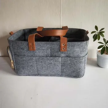 

Felt Storage Bag Multi-functional Foldable Portable with Felt Toy Storage Box Baby Diapers Aiaper Storage Bag