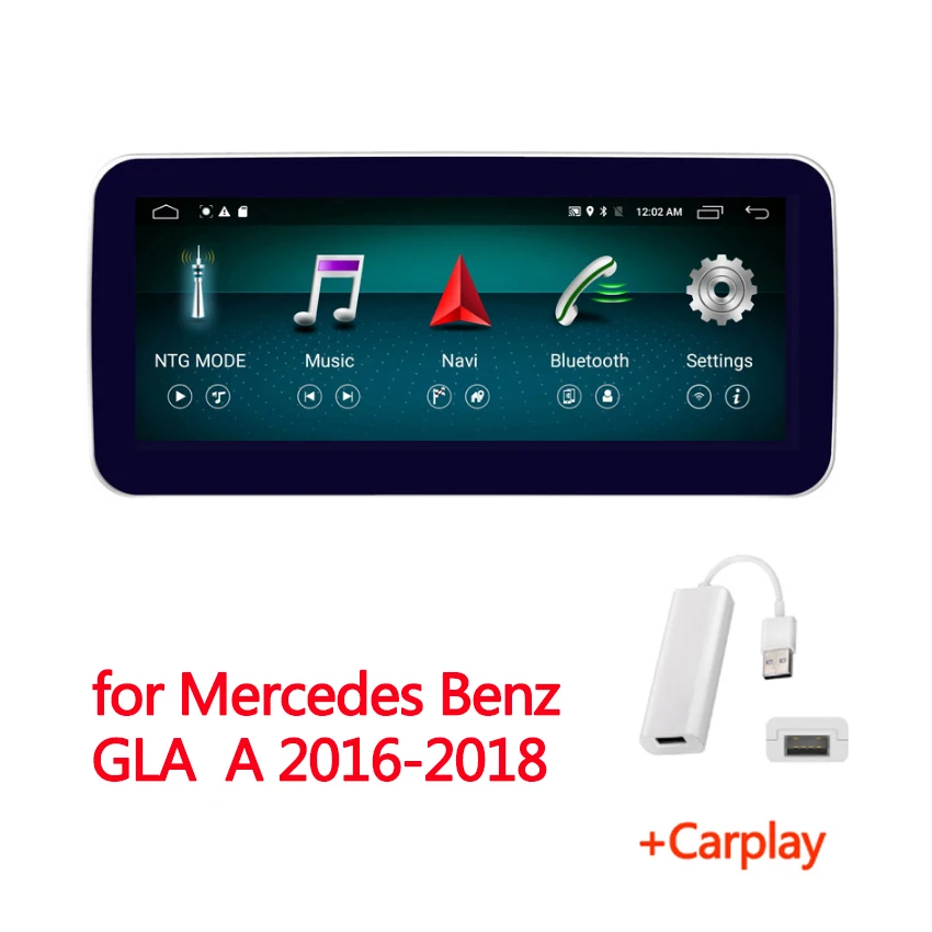 4G-64G- carplay Для Mercedes Benz GLA A автомобильный радиоэкран с gps навигацией Bluetooth 10,25 дюймов 4G+ 64G Android дисплей - Цвет: 4G-64G- carplay