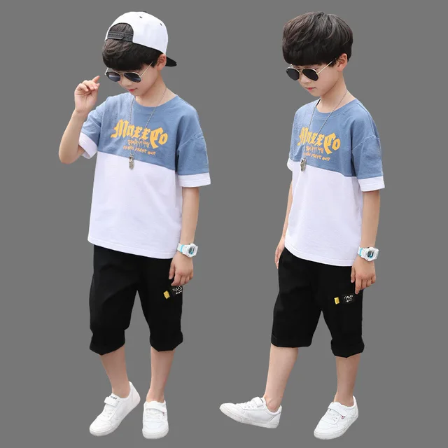 New Summer Boys Clothing Sets Children T-shirt Short Sleeve +Pants Set Two Pieces  6