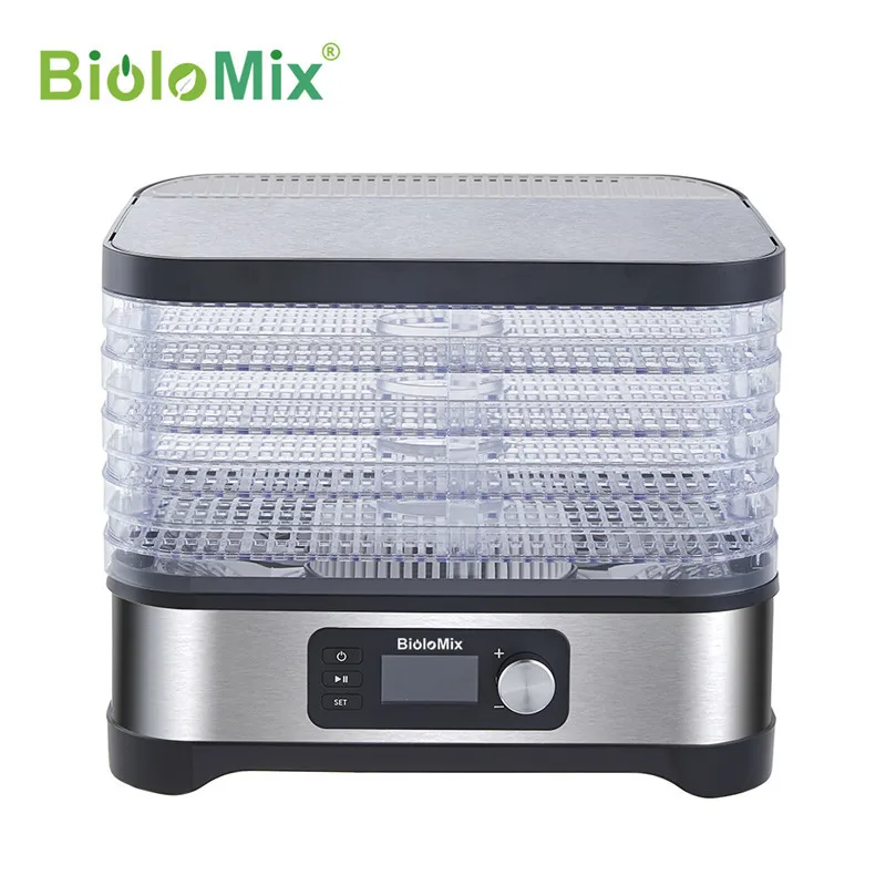 BioloMix Food Dehydrator 5Trays Temperature Control Vegetables Meat Dryer Digital Timer Food And Fruit Dehydrator Drying Machine 2