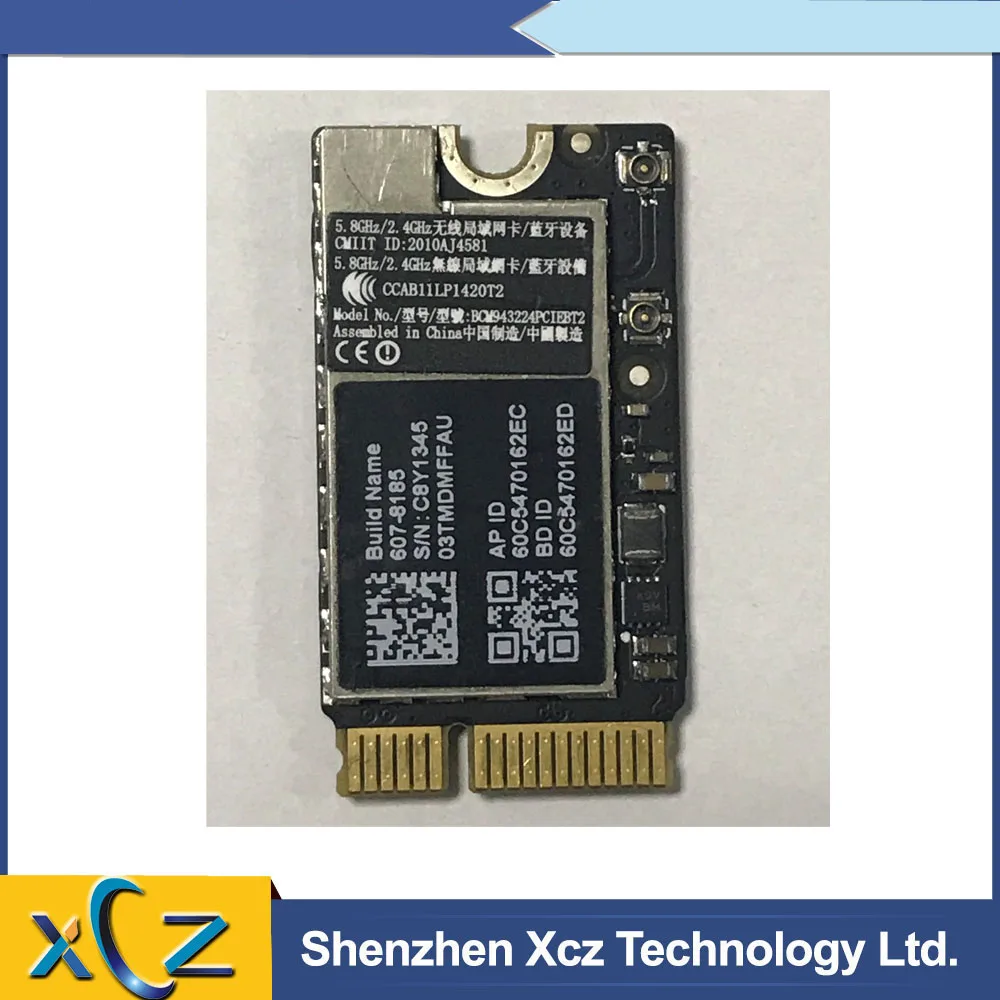 A1369 A1466 Wi-Fi Bluetooth плата Airport BCM943224PCIEBT2 для MacBook Air 1" A1370 13" A1369 2011 2012 год