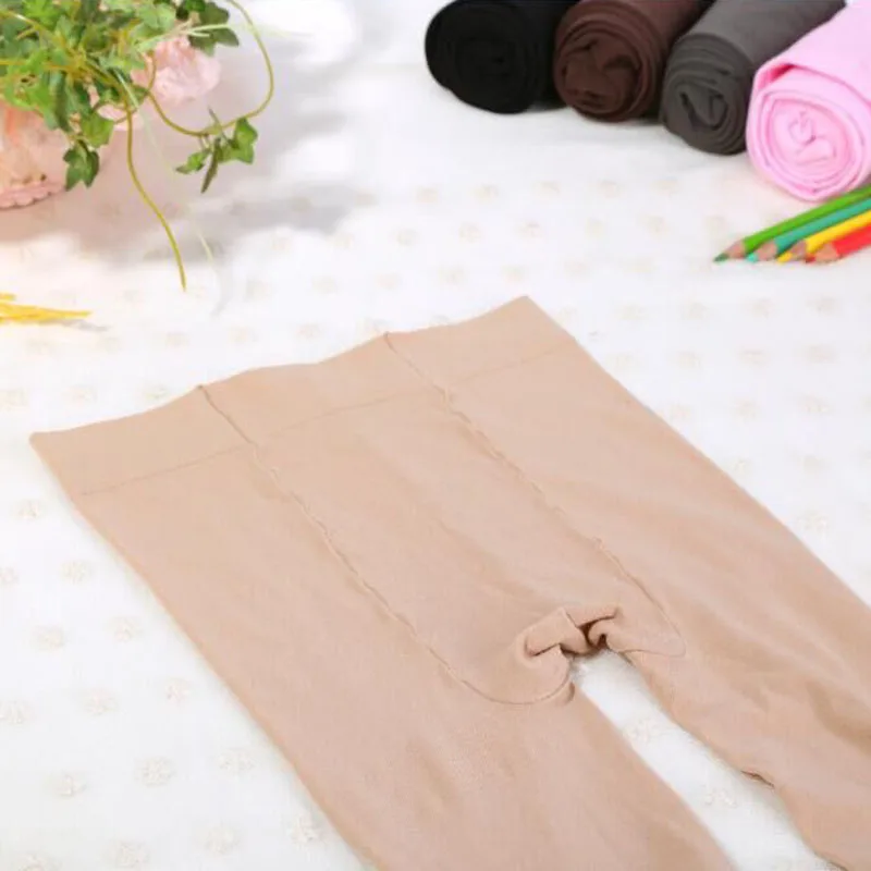 BS06 супер эластичные женские теплые одноцветные колготки размера плюс Nylons дамские Чулки 80D карамельного цвета устойчивые к разрывам колготки