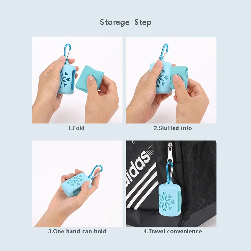 Silicone Quick-drying Cold Towel 10 Color 40*40CM Soft Portable Compression Antibacterial Ice Towels Outdoor Gym Yoga Fitness