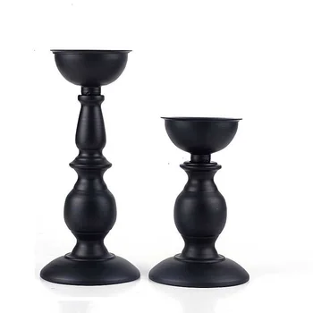 

European Retro Candle Holder Romantic for Dinner Table Creative Candlestick Wooden Table Decorations for Home Decor GG50zt
