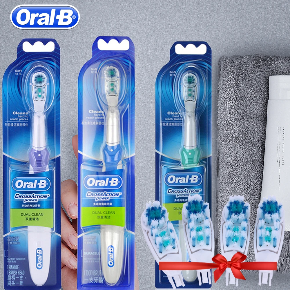 Электрическая зубная щетка Oral B Cross Action для отбеливания зубов электрическая без