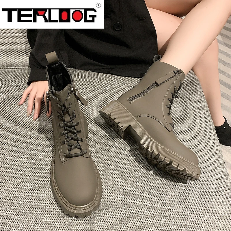 Womens Boots 2022 New Women Paltform Winter Flats Shoes Goth Ankel Mujer Wedges Warm Female Zapatos | Обувь