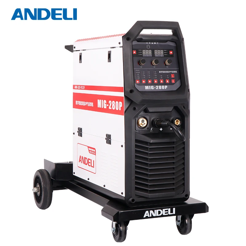 ANDELI MIG-280P Smart Three Phase MIG Welders Aluminium Double System Welding Machine Inverter Double Pulse 18M/Min MIG Welder