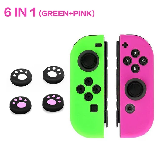Джойстик 6 в 1 силиконовый чехол для nintendo Switch NS NX PS4 Joycon Накладка для кнопки Thumb Stick