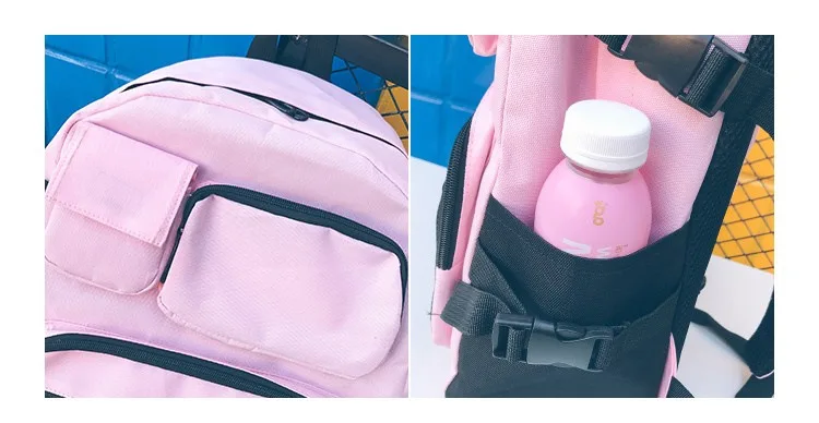 Harajuku Ulzzang, нейлоновые женские рюкзаки, большая вместительность, Женский Школьный Рюкзак Для Путешествий, дышащие сетчатые рюкзаки, женские рюкзаки