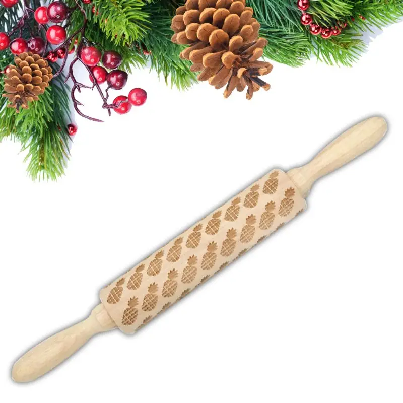 35 см ананас тиснение Скалка выпечки печенье лапша печенье, фондан, пирог
