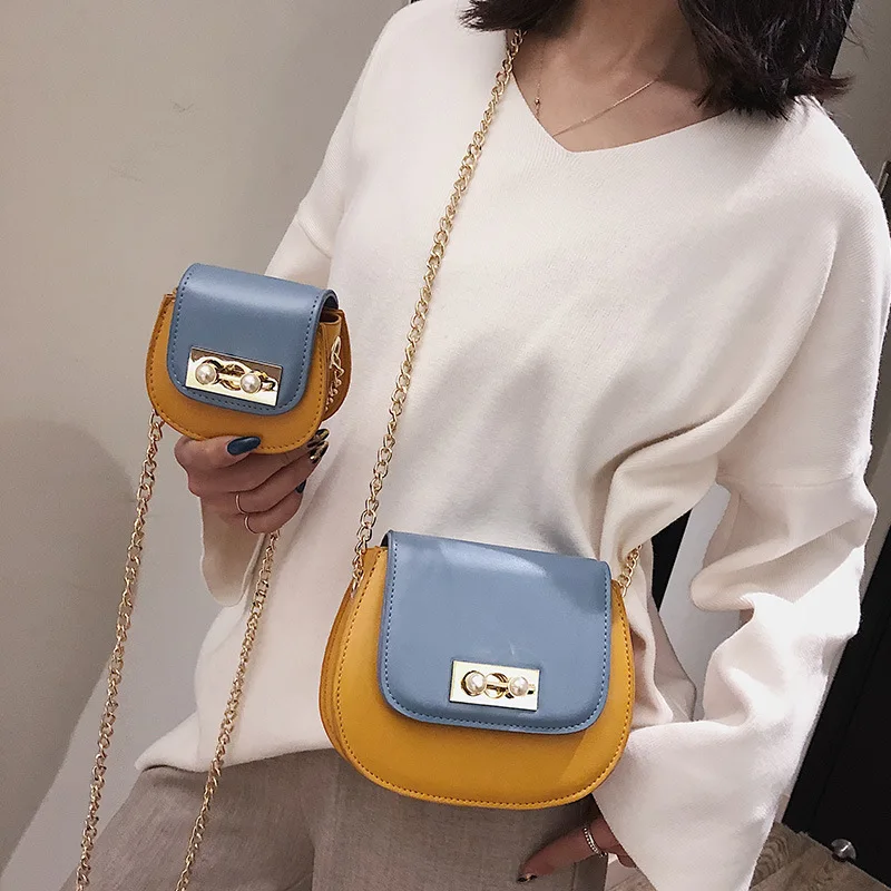 

2019 New Style Shell-Type Pearl Lock Square Sling Bag (Large Small) One-Shoulder Oblique WOMEN'S Bag