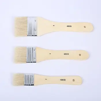 

3pcs/set Oil Painting Brush Different Size Bristle Hair Wooden Handle Art Supply