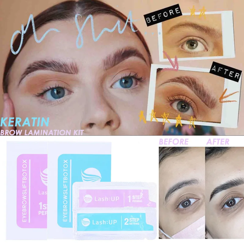

Keratin Brow Lamination Kit 3D Feathery Brows Lift Perming Kit Long Lasting Eyebrow Lifting Makeup Set Eyebrow Dye Setting Gel