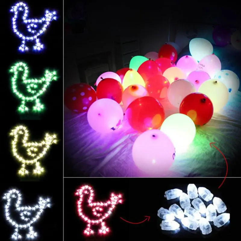 Creative 50PCS/Pack For Party Wedding Festivals Balloon LED Luminous Glowing