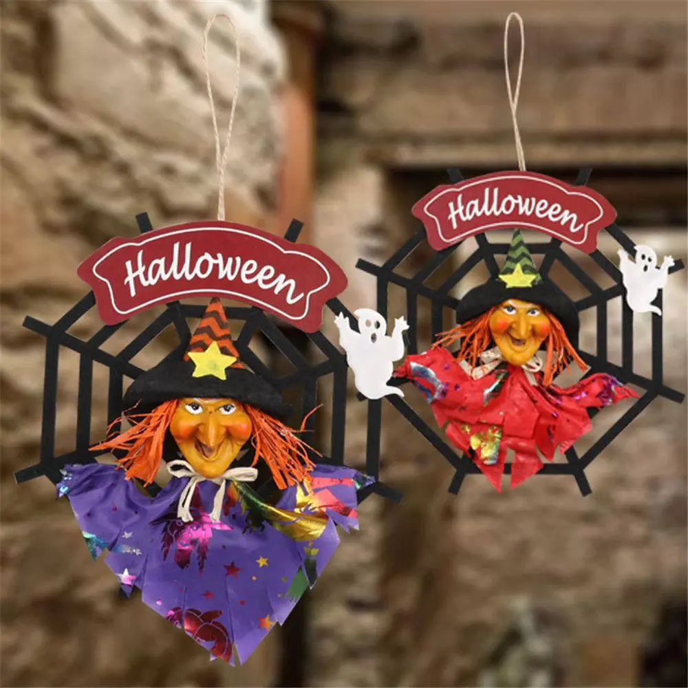 1PC New Creative Halloween Spider Web Pendant Festival Scene Layout Decoration Non-woven Ornaments Door Hanging Decor | Дом и сад