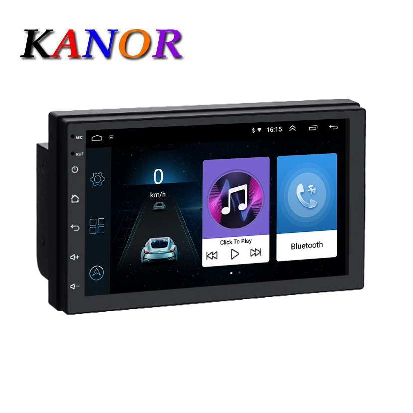 Автомагнитола KANOR 1024*600 на Android 8 1 2 Din мультимедийный видеоплеер универсальная