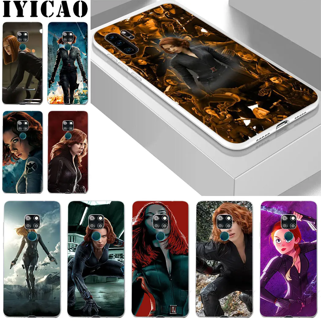 Black widow Scarlett Johansson для huawei mate 20 10 30 Lite Pro Y9 2019 Y7 Y6 Prime 2018 2017 чехол телефона | Мобильные